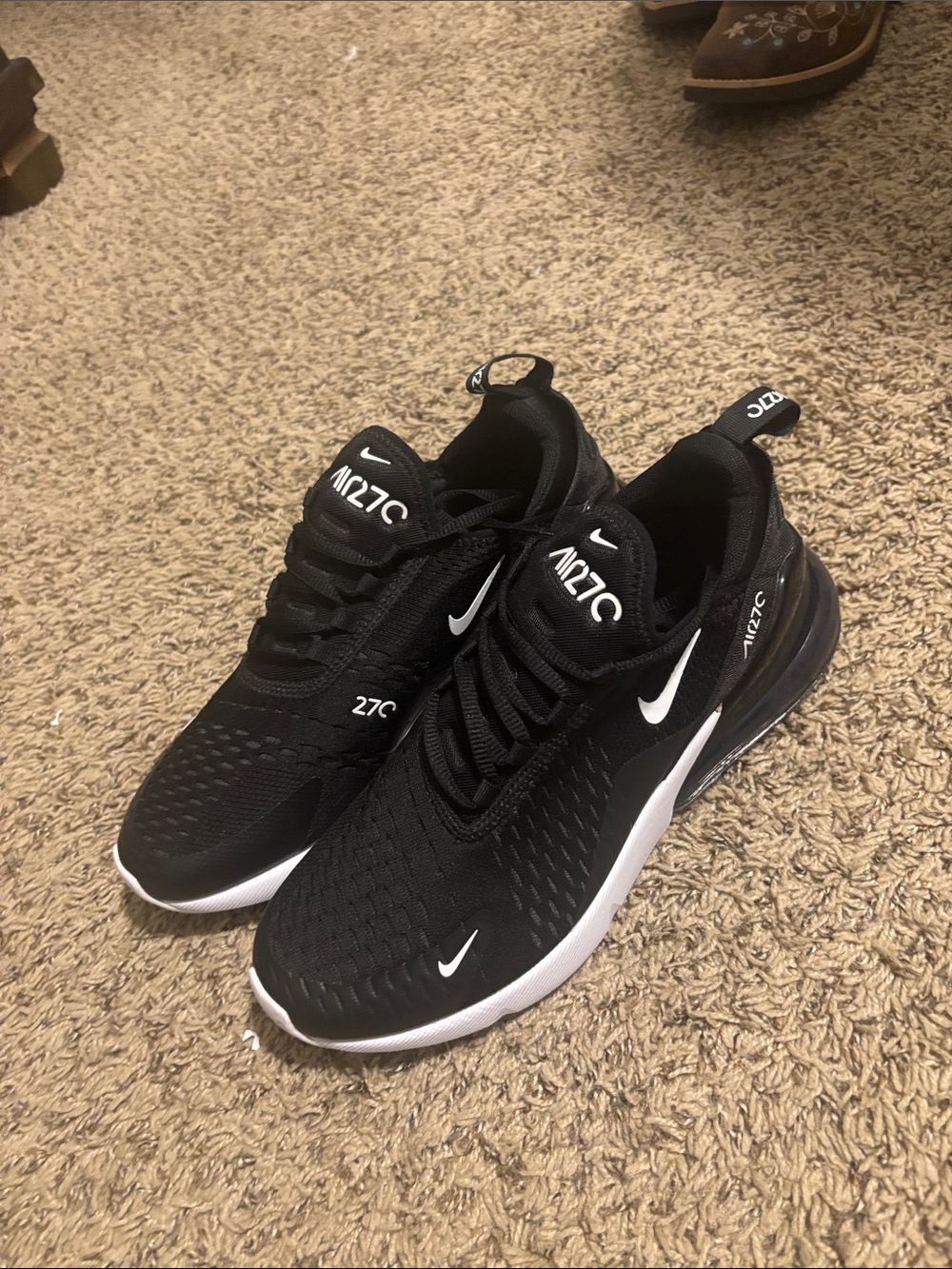 Nike Black/White Air Max 270 Running Shoes